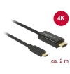 Cavo USB Type-C maschio - HDMI maschio (DP Alt Mode) 4K 30 Hz 2 m nero