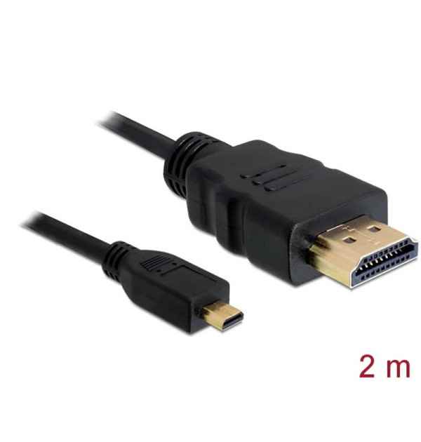 Cavo High Speed HDMI con Ethernet A maschio - Micro-D maschio 2 m