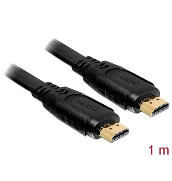 Cavo High Speed HDMI con Ethernet – HDMI A maschio - HDMI A maschio flat 1 m