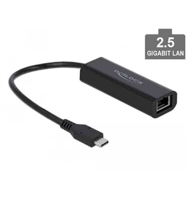 Kompakter USB Typ-C Adapter - Gigabit LAN 2,5 Gbps